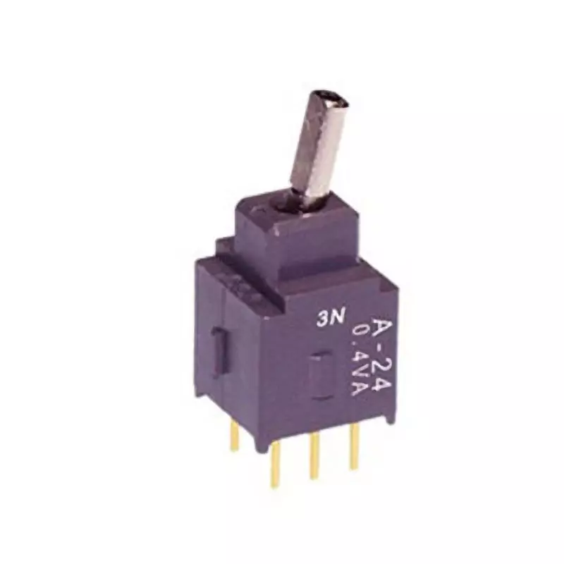 NKK SWITCHES A Series Non-Illuminated Toggle Switch 1 Pole Short Flat Lever, A-24HP