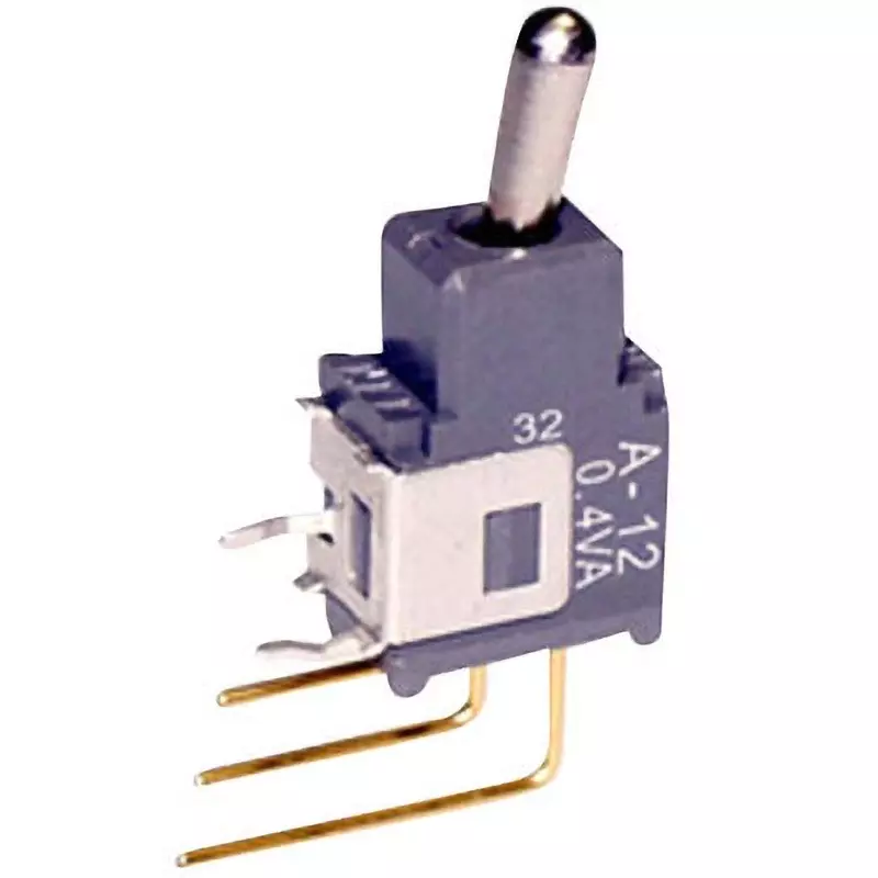 NKK SWITCHES Short Lever Type Toggle Switch 1 Pole Fully Washed, A-12JV