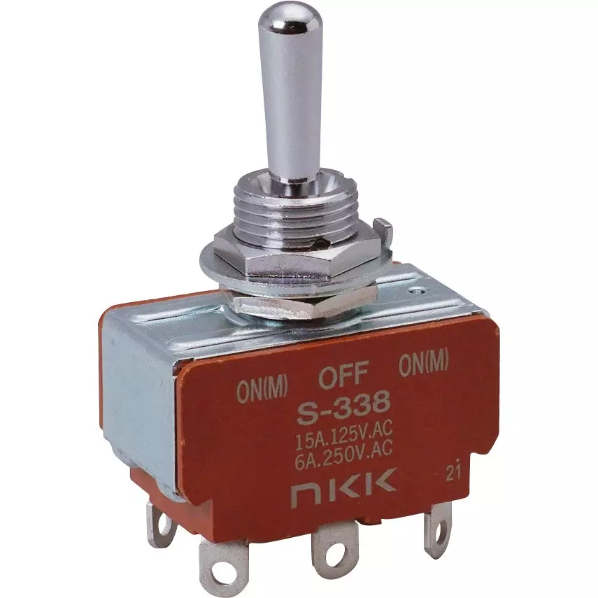 NKK SWITCHES Toggle Switch 2 Pole, S-338