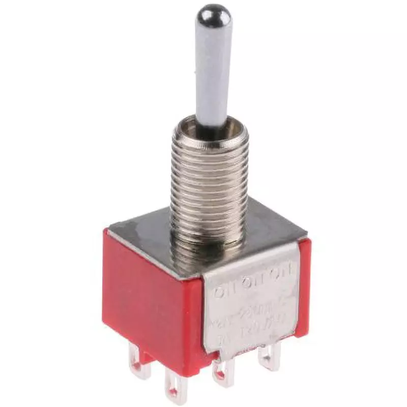 RS PRO Toggle Switch Brass Silver Plating Contact Material DPDT, 734-7053