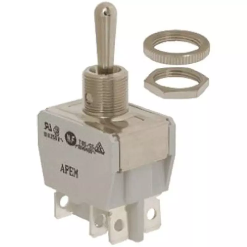 APEM Toggle Switch Solder Terminal 10 mΩ Contact Resistance, 647H/2-5RS