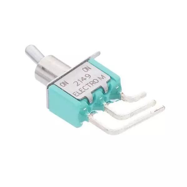 ELECTROSWITCH Toggle Switch Non-Illuminated Solder Pin Termination 3 & 6 Amp Bat Actuator 28 V DC, A123M1D9AVQ