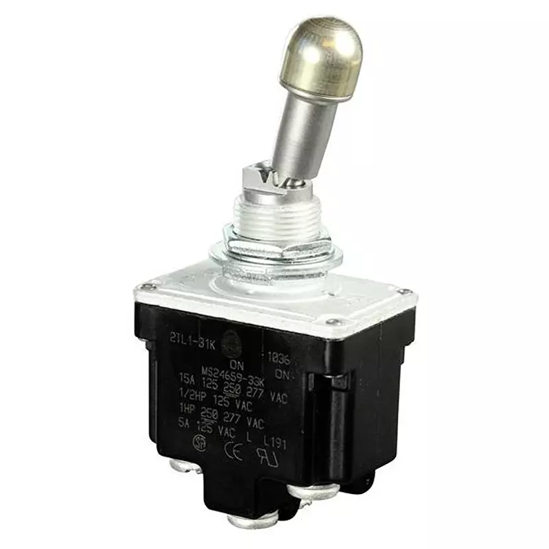 Honeywell Toggle Switch Non-Illuminated Screw Termination 15 Amp Paddle Actuator, 2TL1-31K