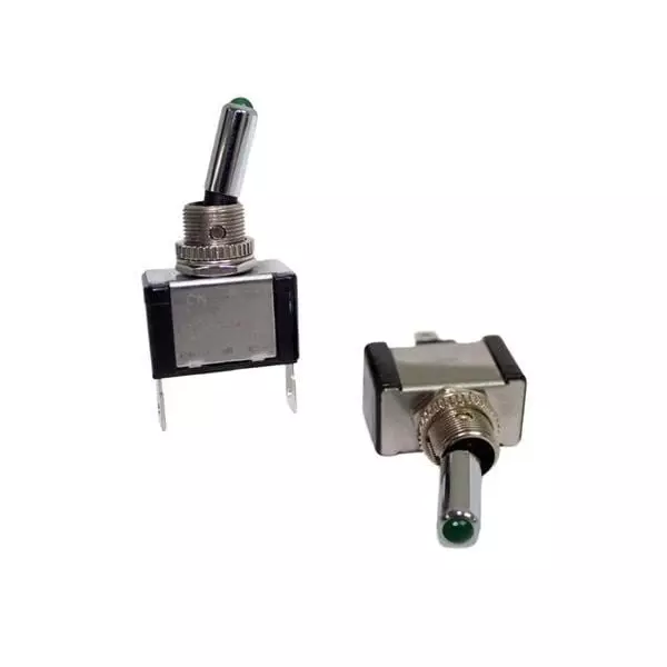 VCC Toggle Switch Illuminated Quick Connect Termination, VTS-1-2Q3PPM-12SGIG-0