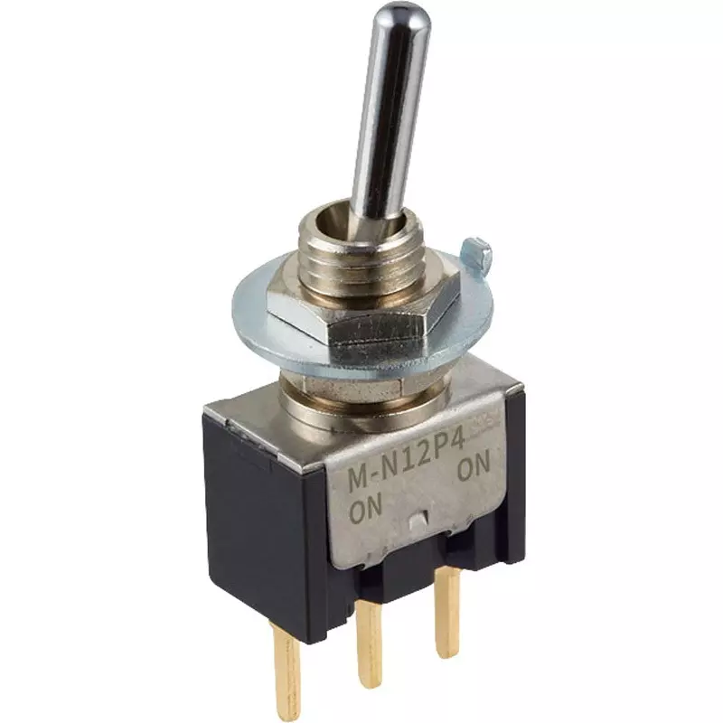 NKK SWITCHES Toggle Switch 1 Pole Basic Lever Mechanism, M-N18P4S
