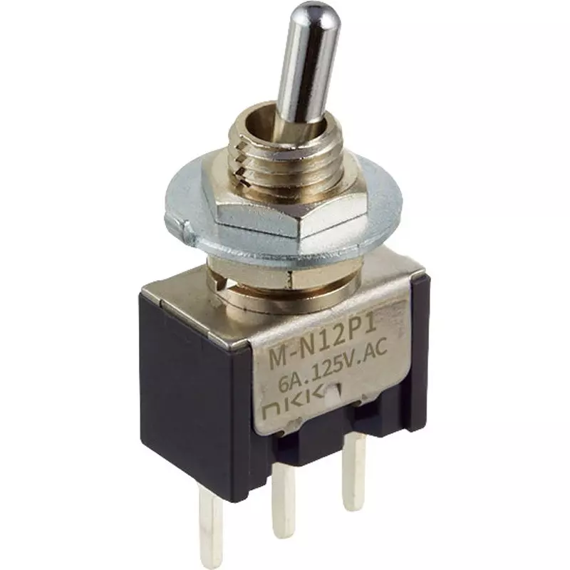 NKK SWITCHES Toggle Switch 2 Pole Short Lever Mechanism, M-N29P1LS
