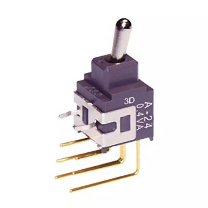 NKK SWITCHES A Series Non-Illuminated Toggle Switch 1 Pole Short Lever, A-24JV