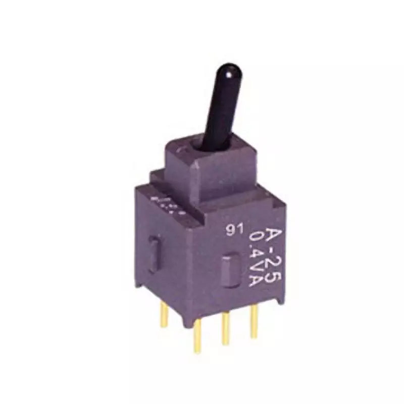 NKK SWITCHES A Series Non-Illuminated Toggle Switch 2 Pole Short Plastic Lever, A-25J2P