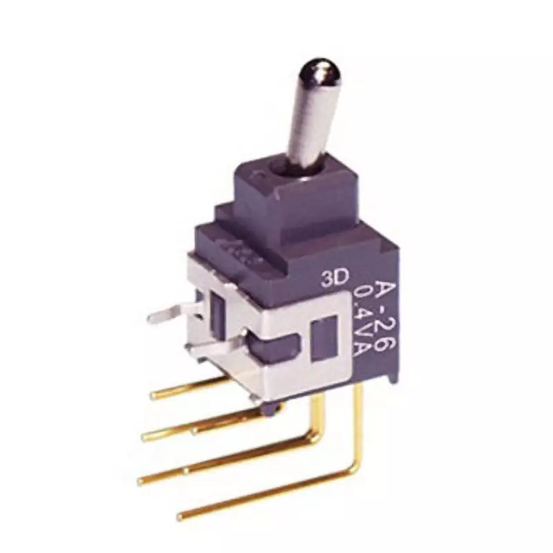 NKK SWITCHES A Series Non-Illuminated Toggle Switch 1 Pole Short Lever, A-26JV
