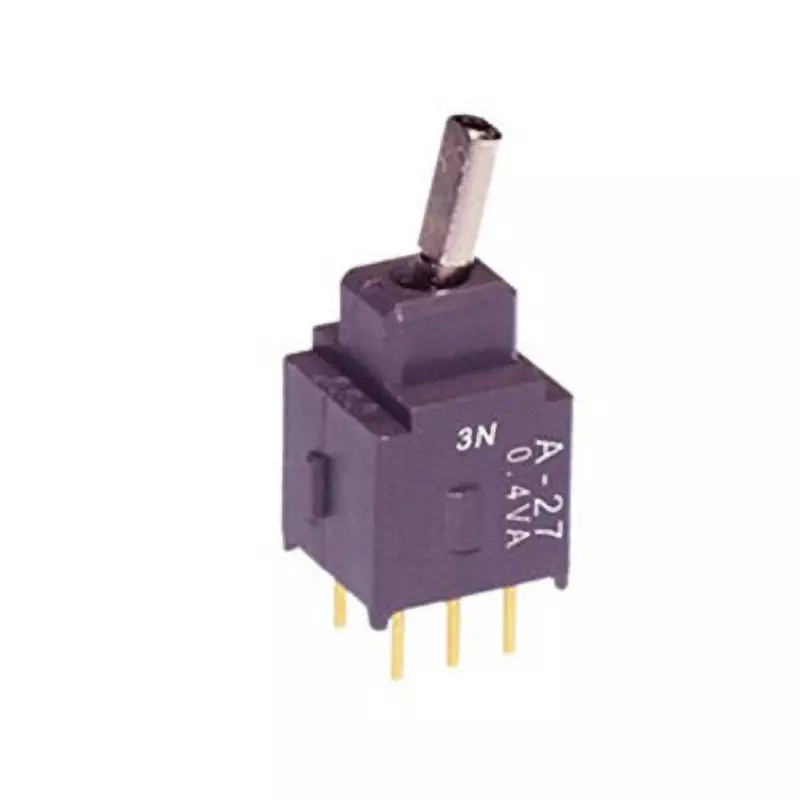 NKK SWITCHES A Series Non-Illuminated Toggle Switch 1 Pole Short Flat Lever, A-27HP