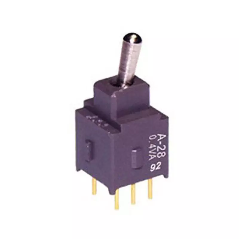 NKK SWITCHES A Series Non-Illuminated Toggle Switch 2 Pole Short Lever, A-28JP