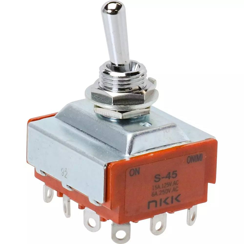 NKK SWITCHES Toggle Switch 4 Pole, S-45