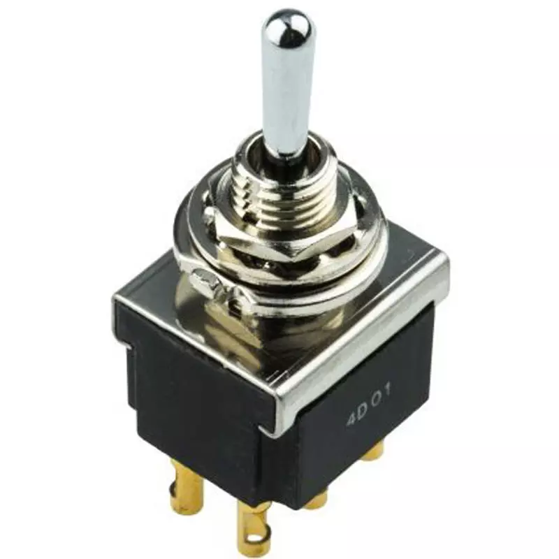 TE CONNECTIVITY Toggle Switch Pure Silver Ω Material Panel Mount Mounting 125 V AC, 250 V AC Rated Voltage, FTS0904
