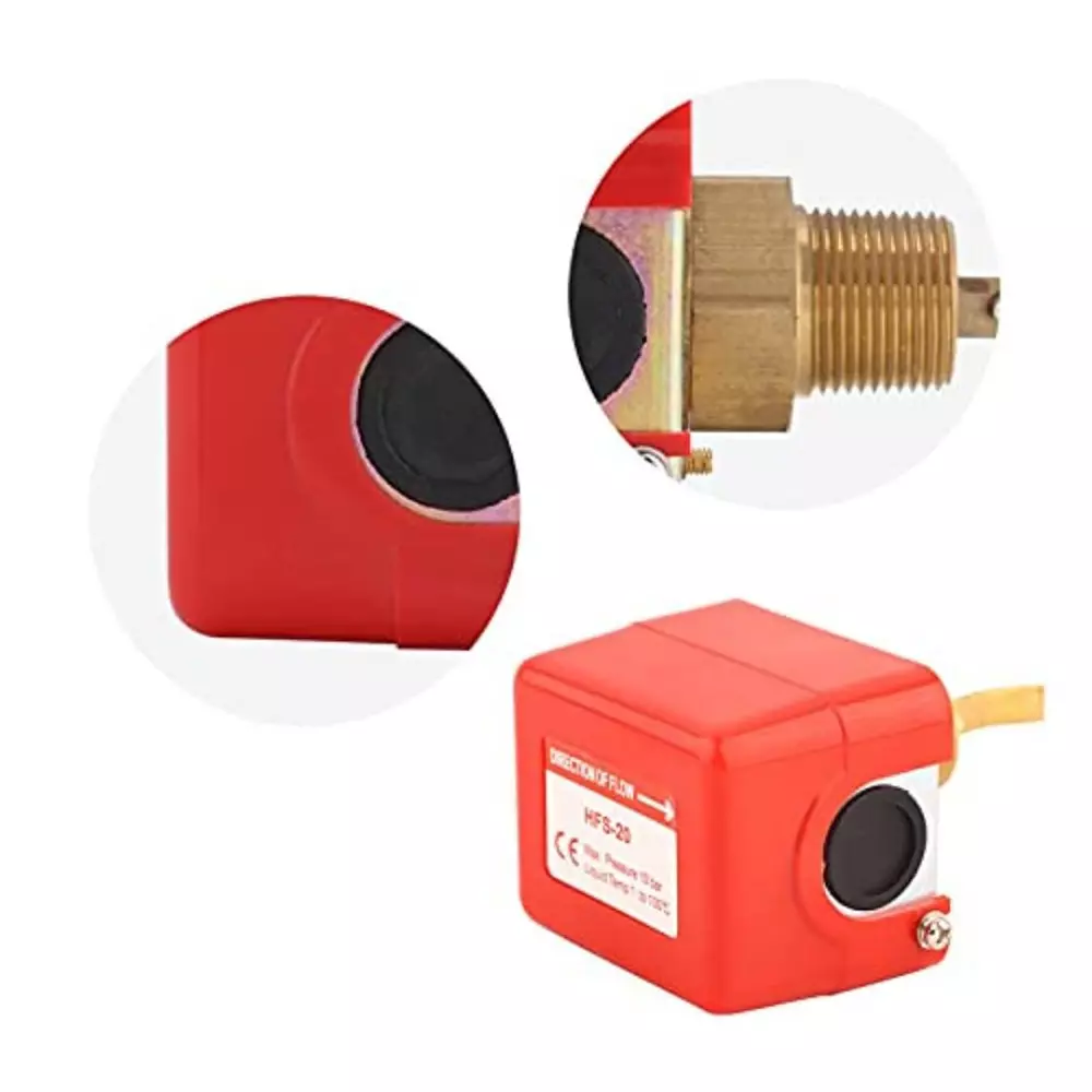 Japsin Instrumentation Water Flow Switch 10 Kg/cm² 3/4 Inch (1.9 cm) NPT (M) Multicolor for Industrial Use