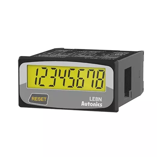 Autonics Compact 8-Digit LCD Digital Timers (Indicator Only) 24 VDC(N), LE8N-BV-L