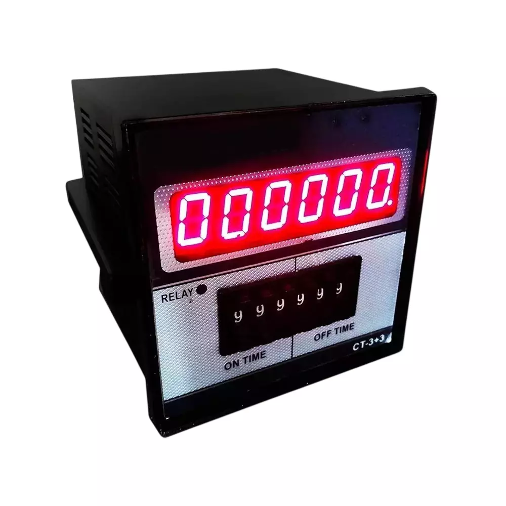 GENERIC Cyclic ON/OFF Timer 4 & 6 Digit 999 min 12.5mm Display 230 V AC, CT-3+3