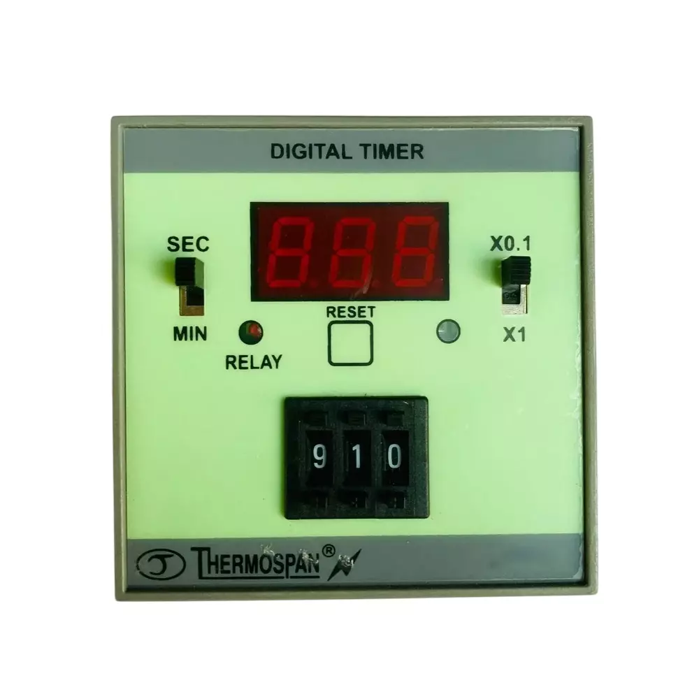 THERMOSPAN Selectable Digital Timer 48x48 mm 110-230 V AC 1 Relay, TDT-4312-B1-10
