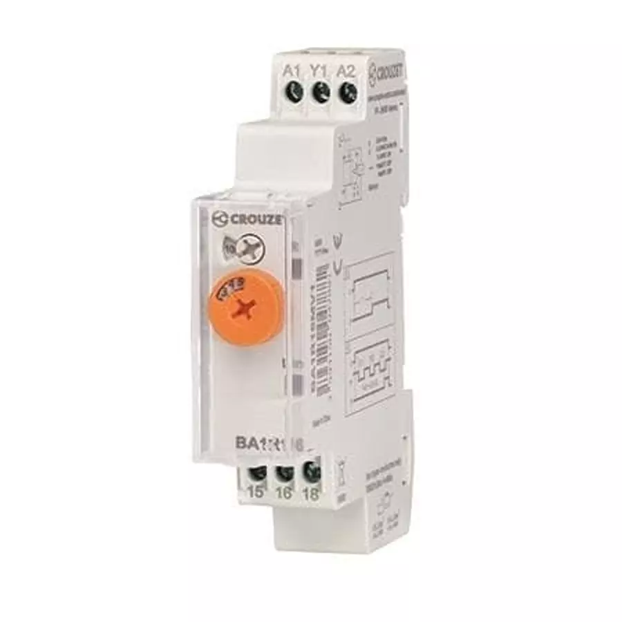 Crouzet Multi Function Digital Timer Screw 12 to 240 V AC, 12 to 240 V DC 1 Form C (SPDT-NO, NC), BA1R16MV1