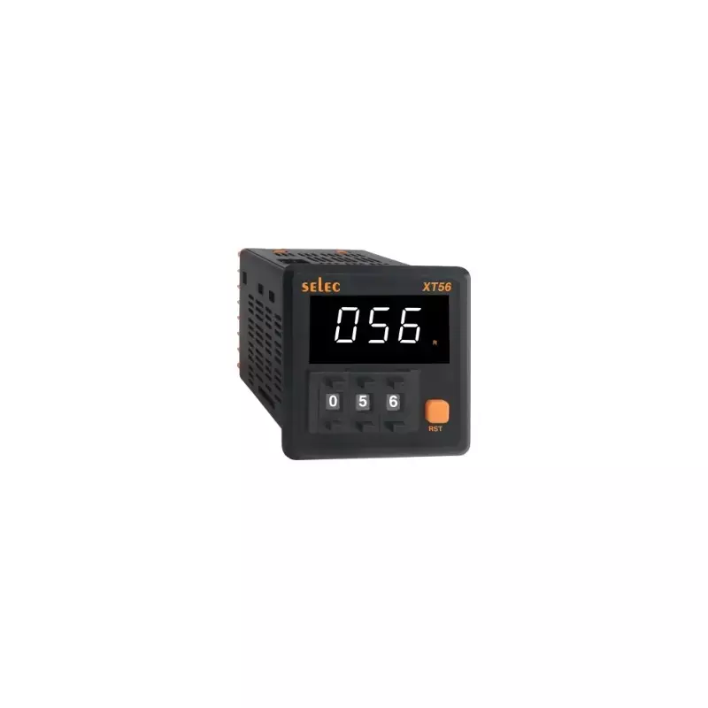 SELEC Thumb-Wheel Timer 3 Digit Display Single White 48 × 48 mm, XT56A