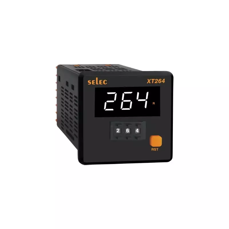 SELEC Thumb-Wheel Timer 3 Digit Display Single White 72 × 72 mm, XT264A