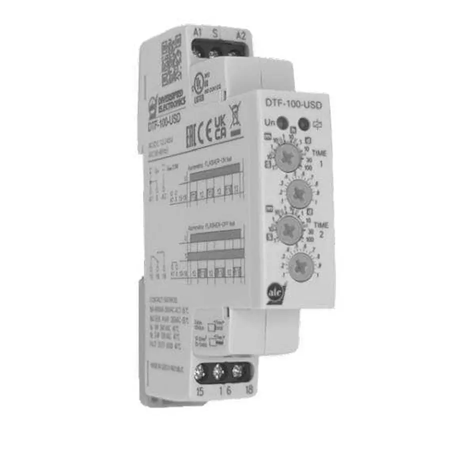 ATC Diversified Electronics Multi Function Digital Timer Screw 12 V to 240 V SPDT, DTF-100-USD