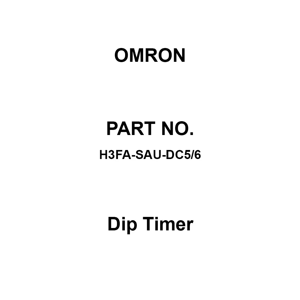 Omron Dip Timer 100 mΩ Or More with DC 500 V Mega, H3FA-SAU-DC5/6