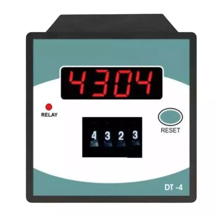 Hartley 4 Digit Digital Timer LED Display 0.1 s - 9999 min Run up Time Range 230 V AC, DT-4
