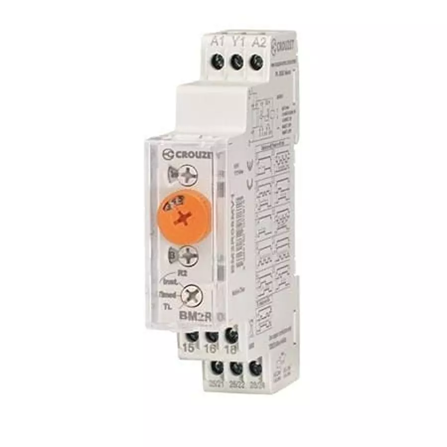 Crouzet Multi Function Digital Timer Screw 12 to 240 V AC, 12 to 240 V DC 1 Form C (SPDT-NO, NC), BM2R08MV1