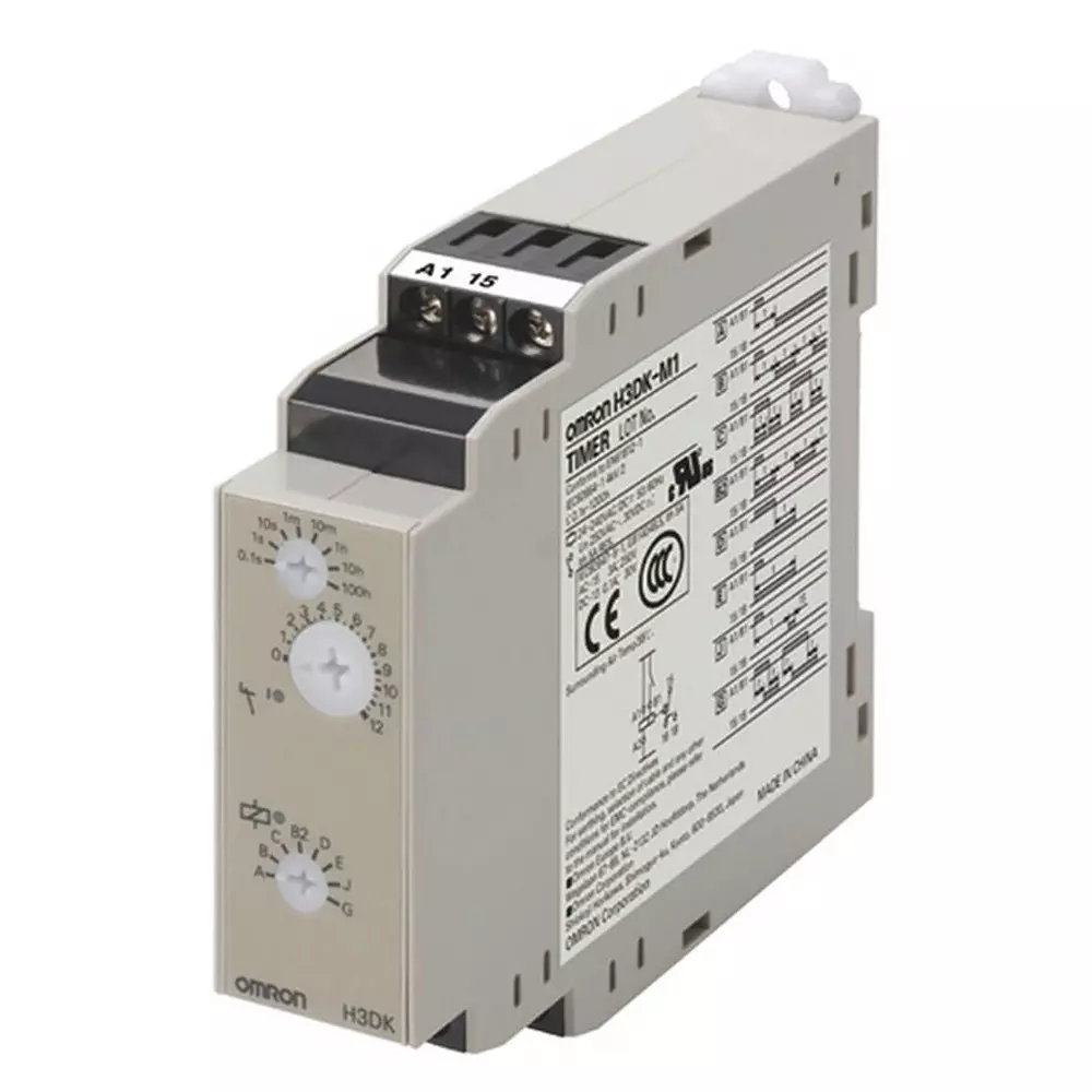 Omron Timer DIN-Rail Mounting Multi Range Multi Mode Timer 8 Modes incl. Off-Delay 1 Output Relay 24 to 240 VAC/DC, H3DK6001H