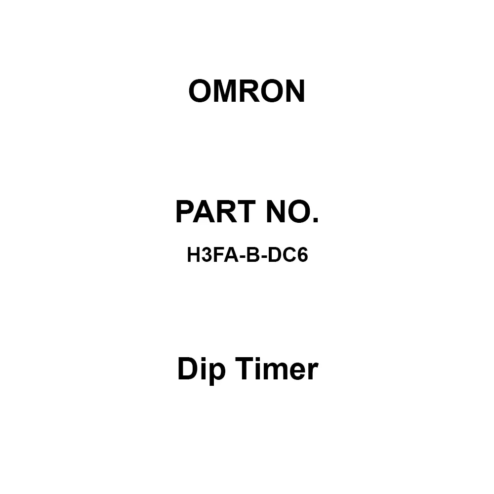 Omron Dip Timer 100 mΩ Or More with DC 500 V Mega, H3FA-B-DC6