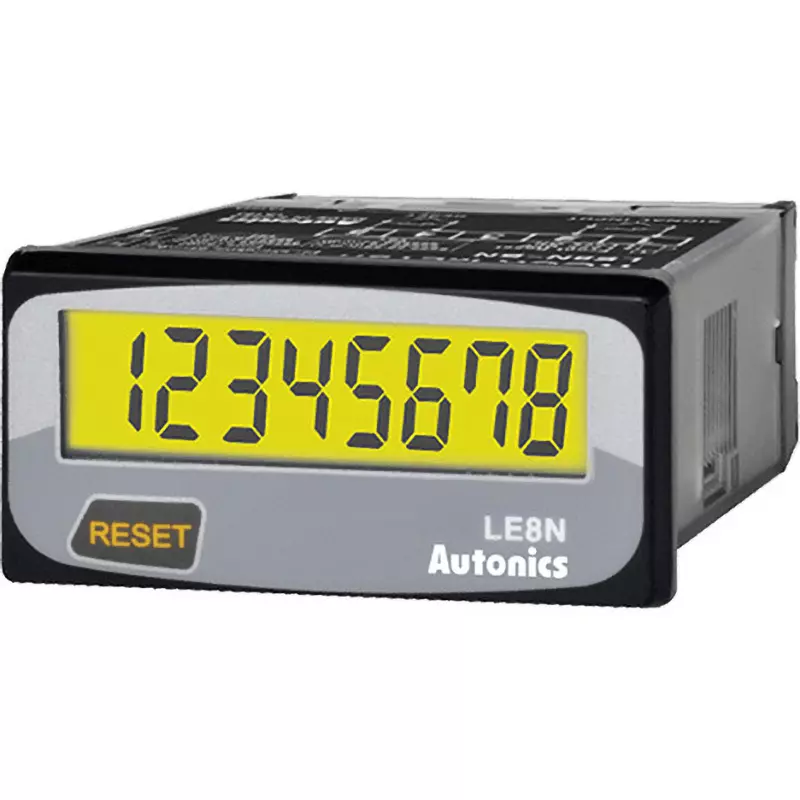 Autonics LCD Timer IP66 (IEC standard) Protection Class Fixing bracket, waterproof rubber ring Included Compo, LE8N-BN-L