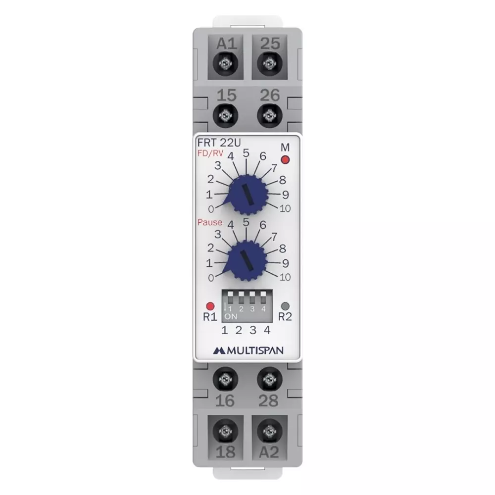MULTISPAN Forward Reverse Timer 12-240 V DC & 20-240 V AC Supply Voltage, FRT-22U
