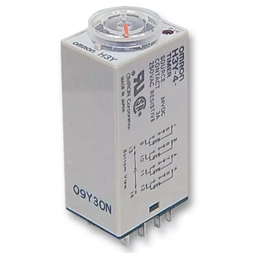 OMRON INDUSTRIAL AUTOMATION Timer, On-Delay, 24Vdc, 10S, H3Y-4 10S DC24