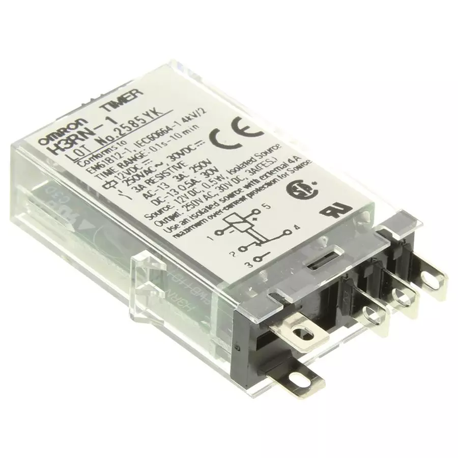 OMRON INDUSTRIAL AUTOMATION Timer, Multifunction, 12Vdc, H3RN-1 DC12
