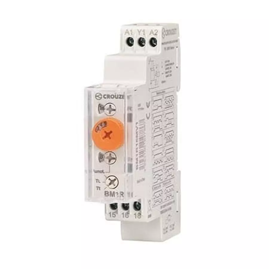 Crouzet Multi Function Digital Timer Screw 12 to 240 V AC, 12 to 240 V DC 1 Form C (SPDT-NO, NC), BM1R16MV1
