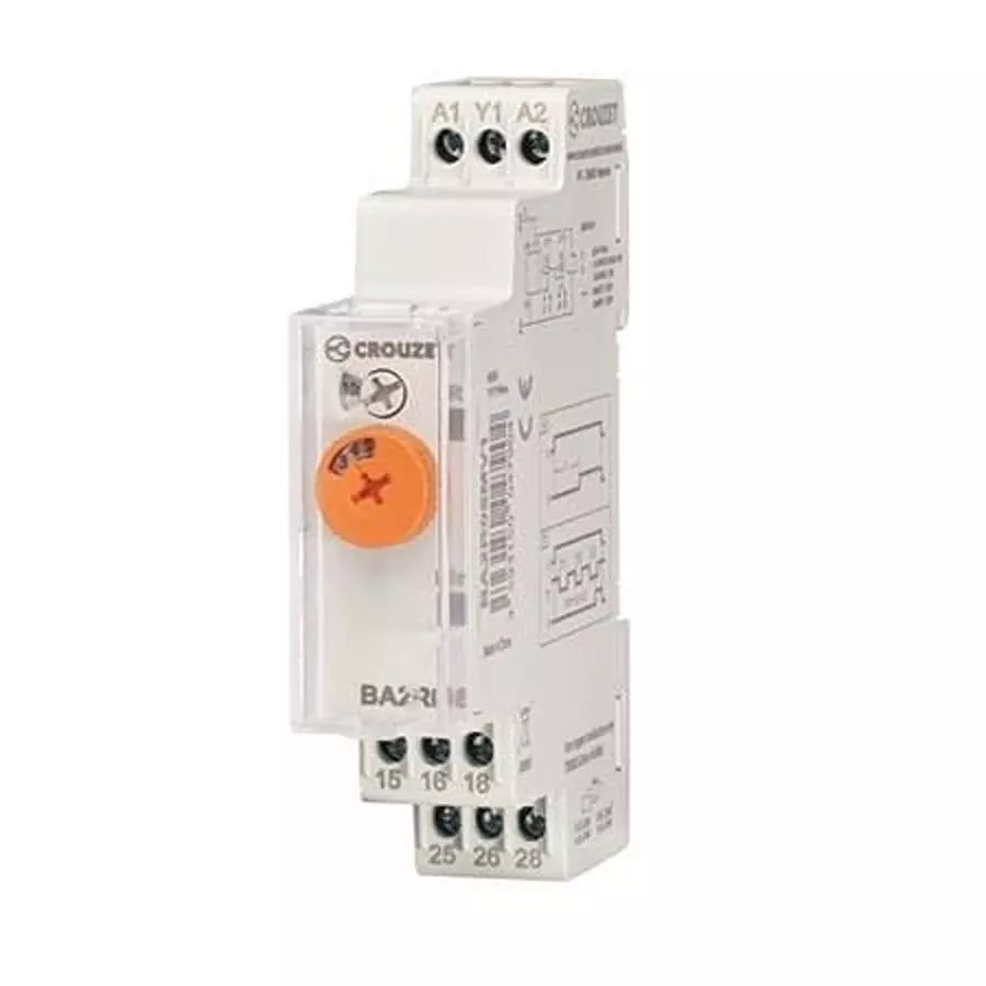 Crouzet Multi Function Digital Timer Screw 12 to 240 V AC, 12 to 240 V DC 1 Form C (SPDT-NO, NC), BA2R08MV1