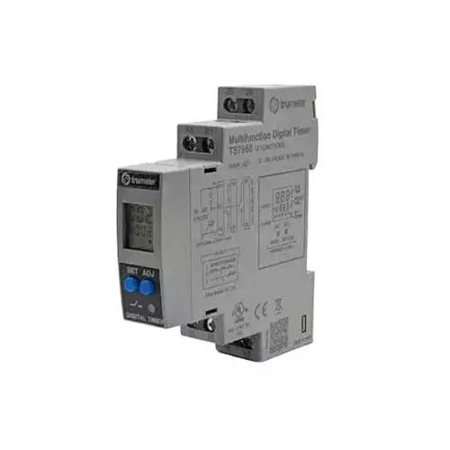 TRUMETER Multi Function Digital Timer Screw 24 V AC/DC to 240 V AC/DC SPDT (1 Form C), TS7954
