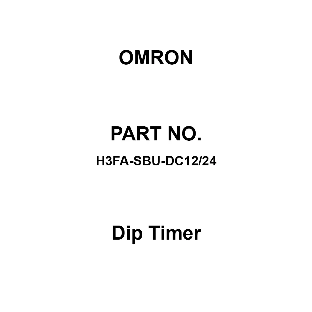 Omron Dip Timer 100 mΩ Or More with DC 500 V Mega, H3FA-SBU-DC12/24