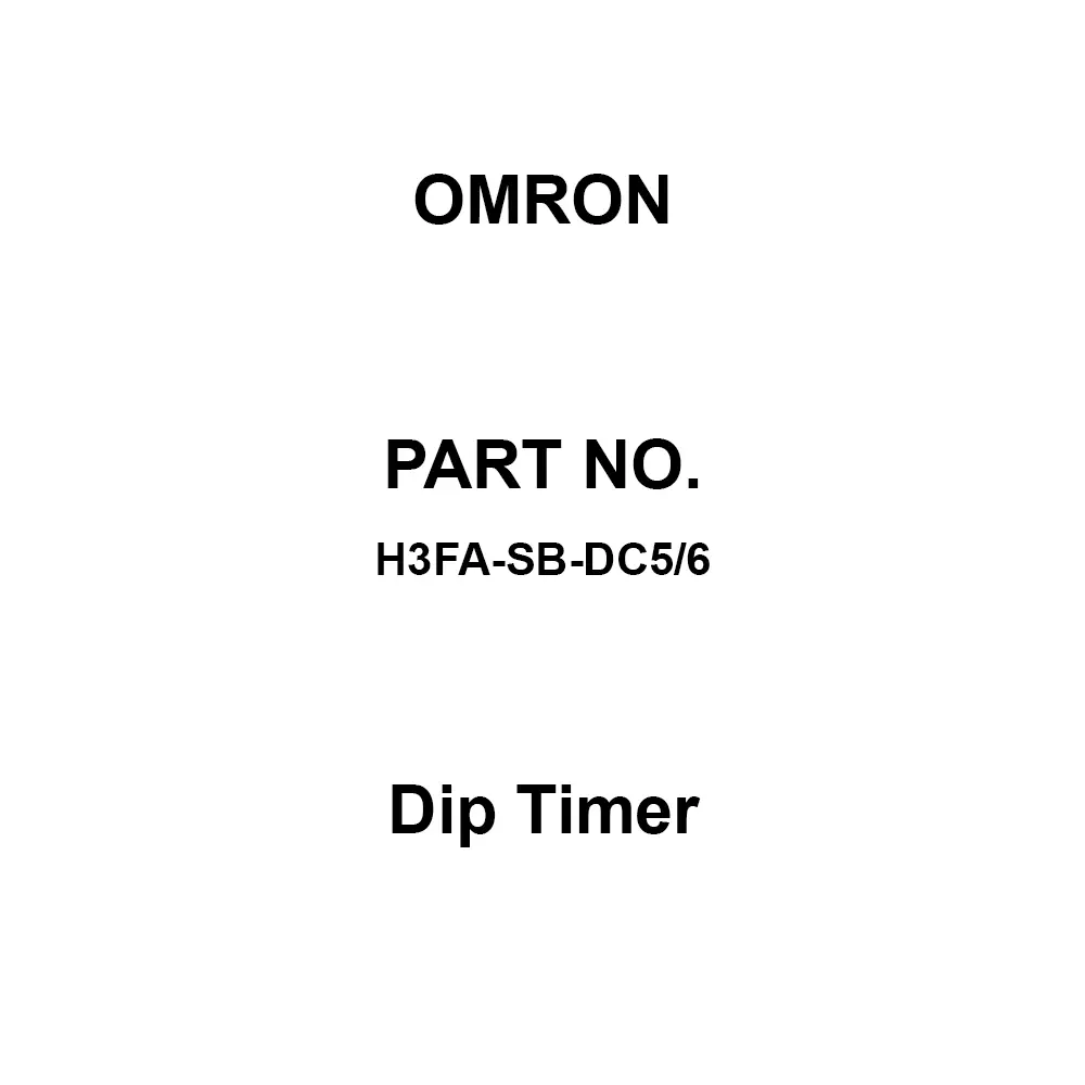 Omron Dip Timer 100 mΩ Or More with DC 500 V Mega, H3FA-SB-DC5/6
