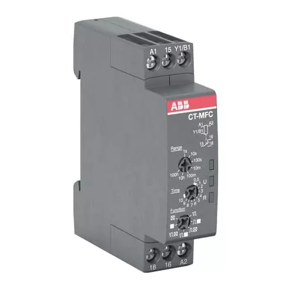 ABB Multi Function Digital Timer Screw 24 to 240 V AC, 24 to 48 V DC SPDT, 1SVR508020R0000