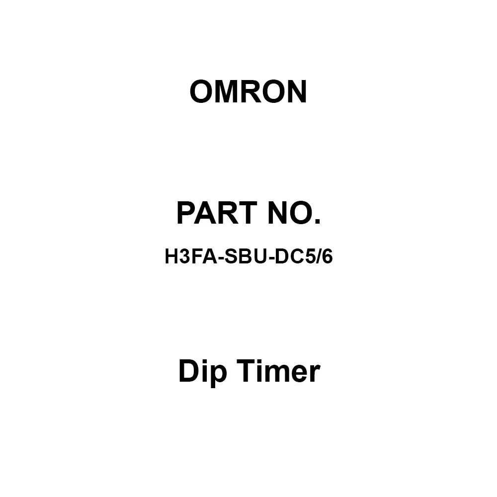 Omron Dip Timer 100 mΩ Or More with DC 500 V Mega, H3FA-SBU-DC5/6