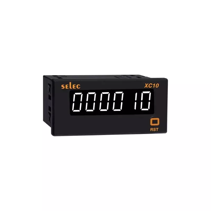 SELEC Display Counter 6 Digit LED Display White 48 × 96 mm, XC10