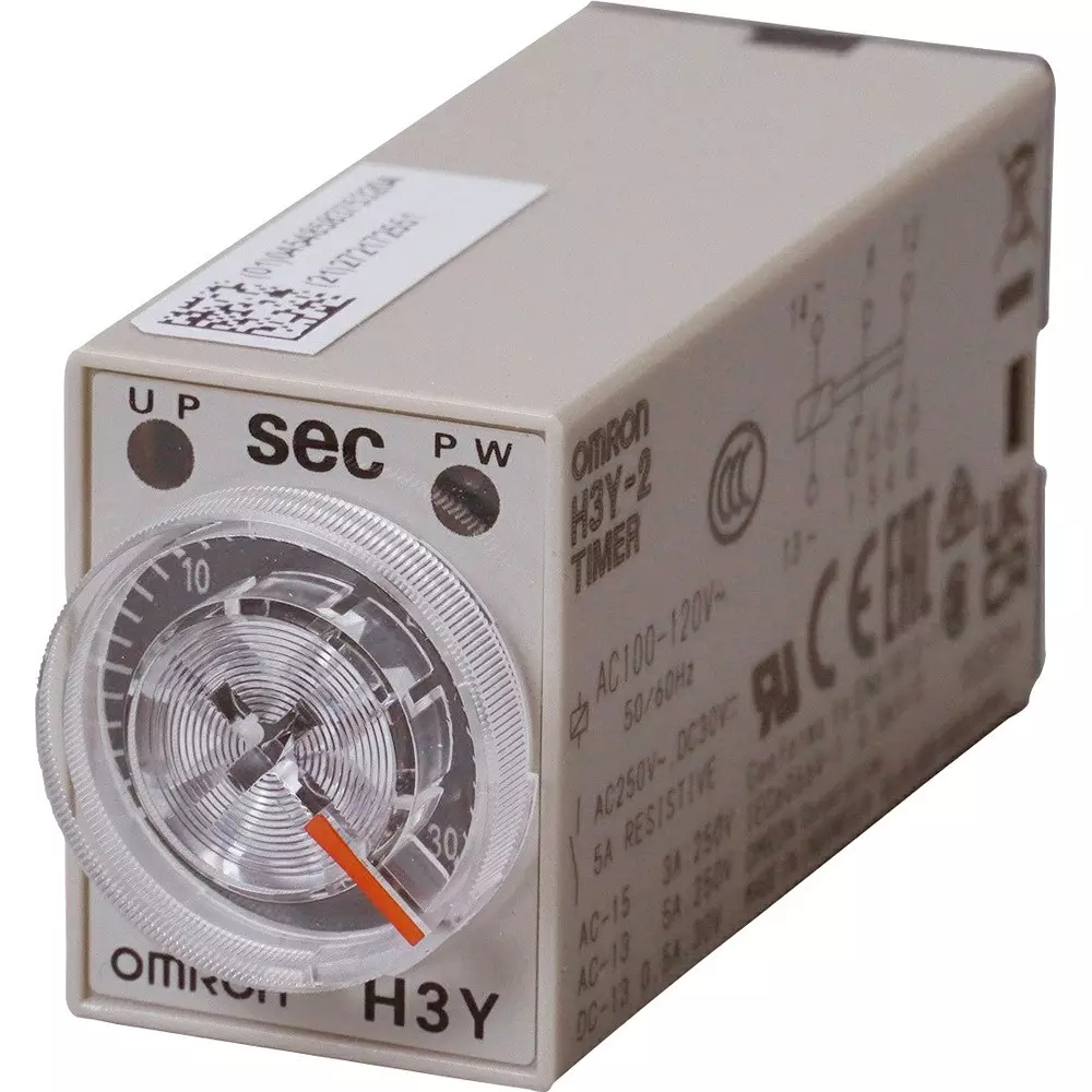 Omron Solid State Timer Fixed Range Plug-in, H3Y-2 AC100-120 30S