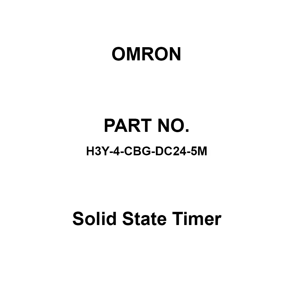 Omron Solid State Timer DC 24 V Supply Voltage, H3Y-4-CBG-DC24-5M