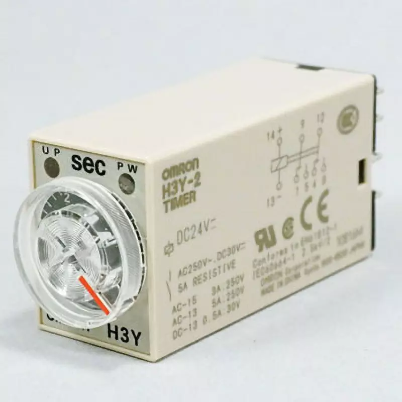 Omron Solid State Timer Fixed Range Plug-in, H3Y-2 DC24 5S