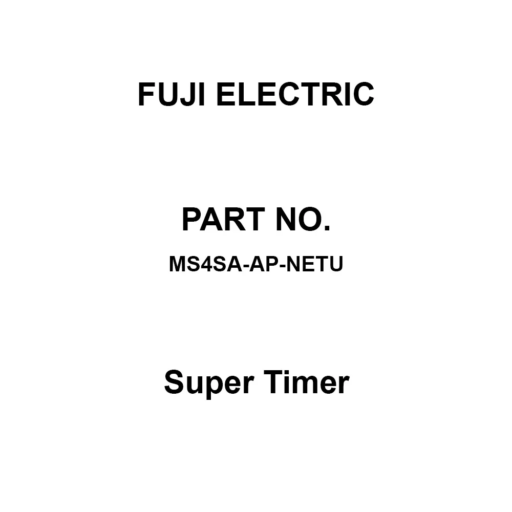 Fuji Electric Super Timer 100 mohm or more at DC 500 V, MS4SA-AP-NETU