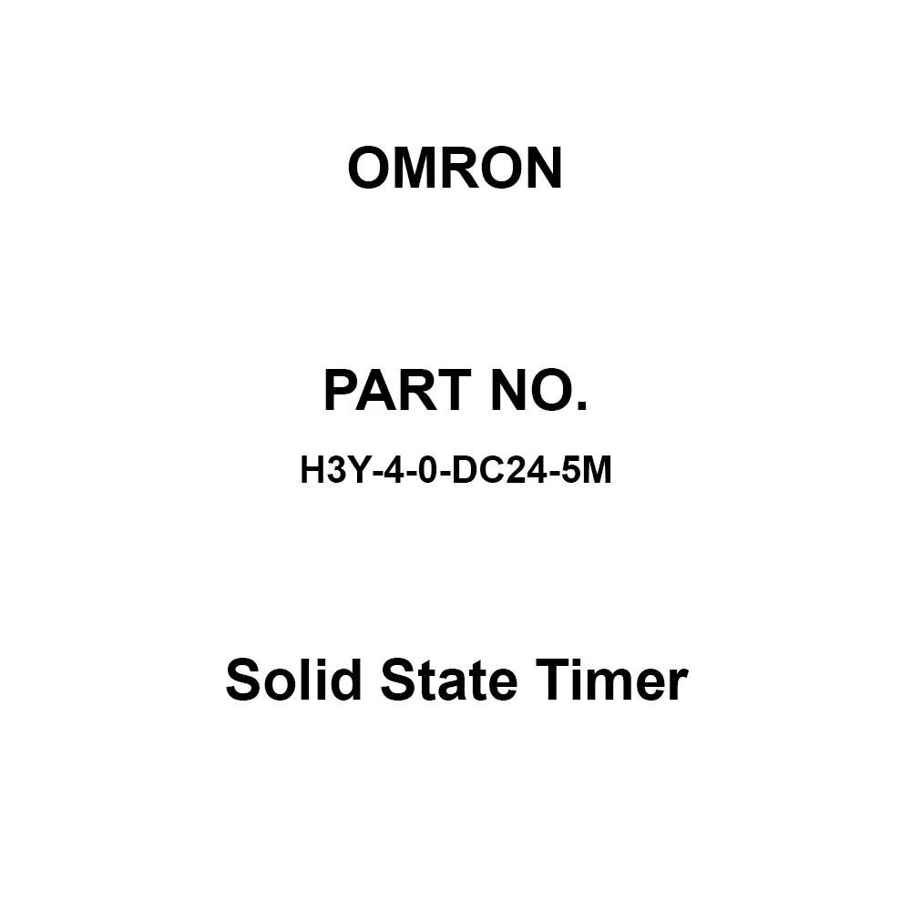 Omron Solid State Timer 100 mΩ or more with DC 500 V, H3Y-4-0-DC24-5M