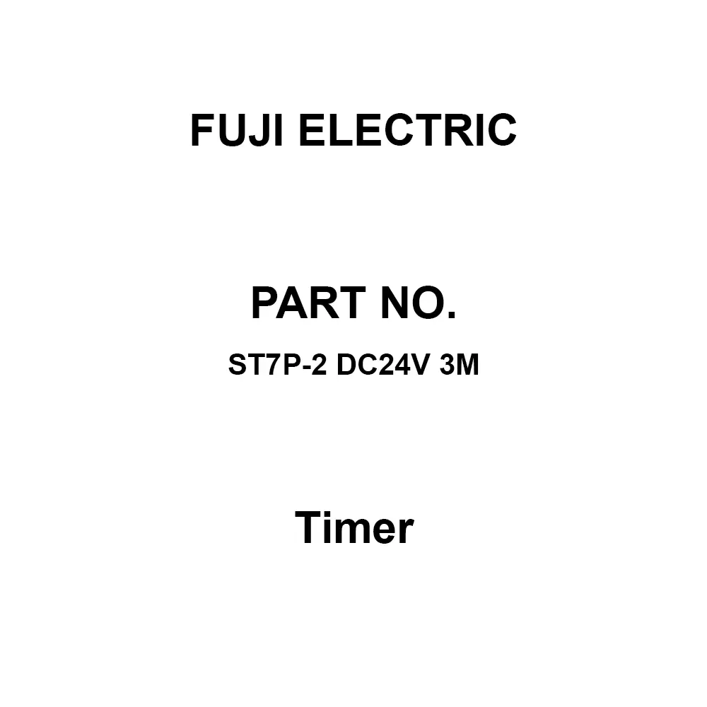 Fuji Electric Super Timer 100 mohm or more at DC 500 V, ST7P-2 DC24V 3M