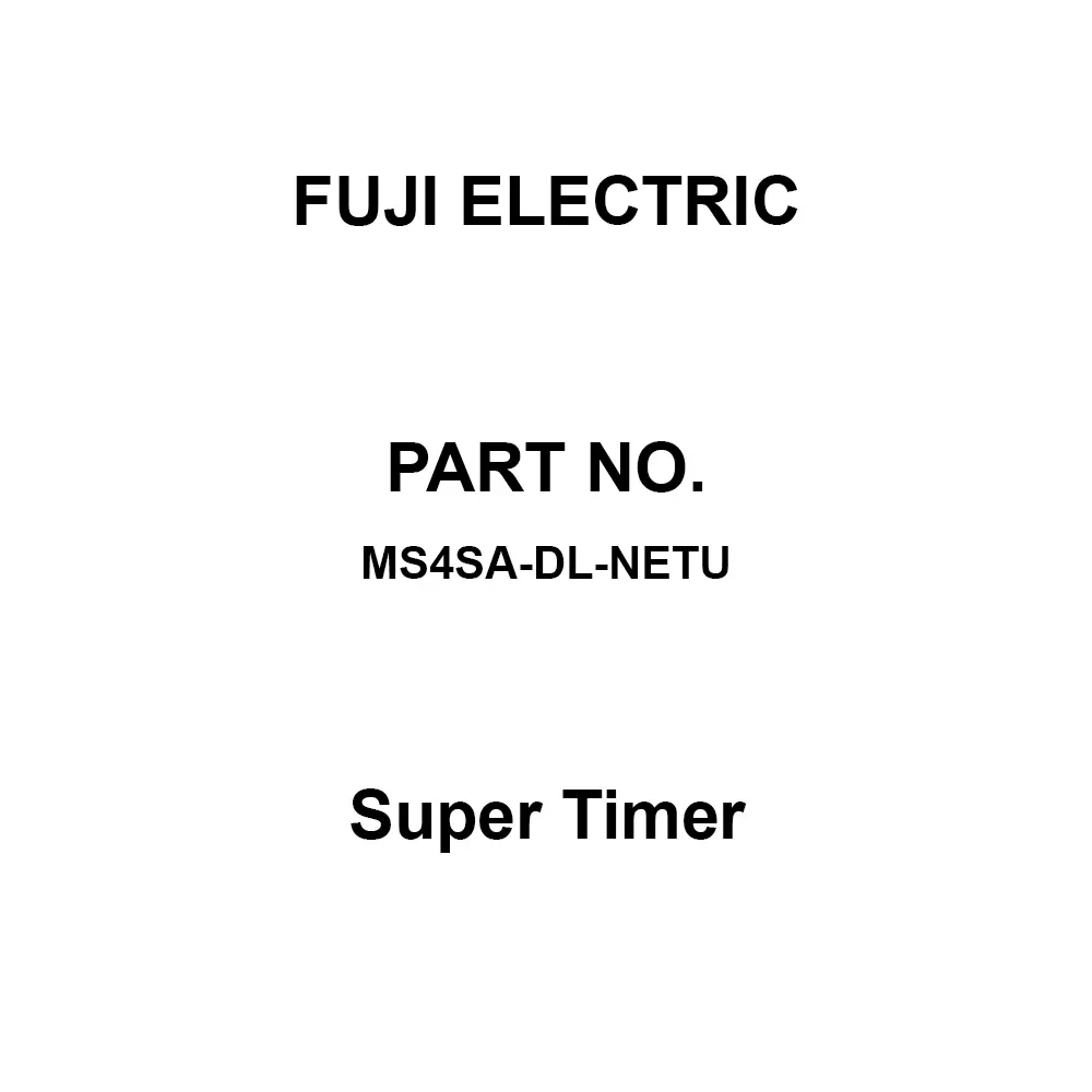Fuji Electric Super Timer 100 mohm or more at DC 500 V, MS4SA-DL-NETU