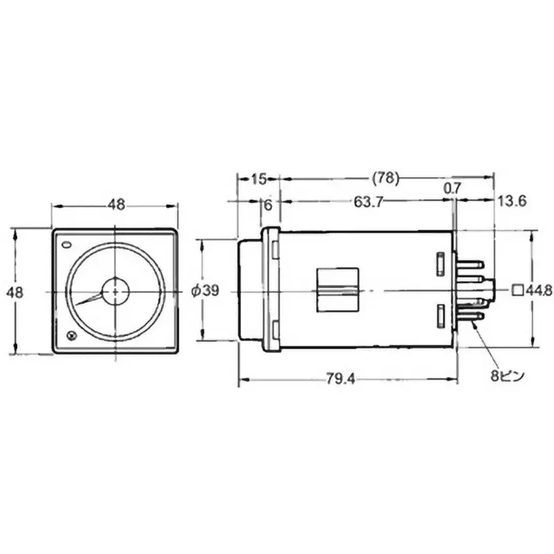 Omron Solid State Timer -25 to 65℃, H3CR-H8L AC200-240 M